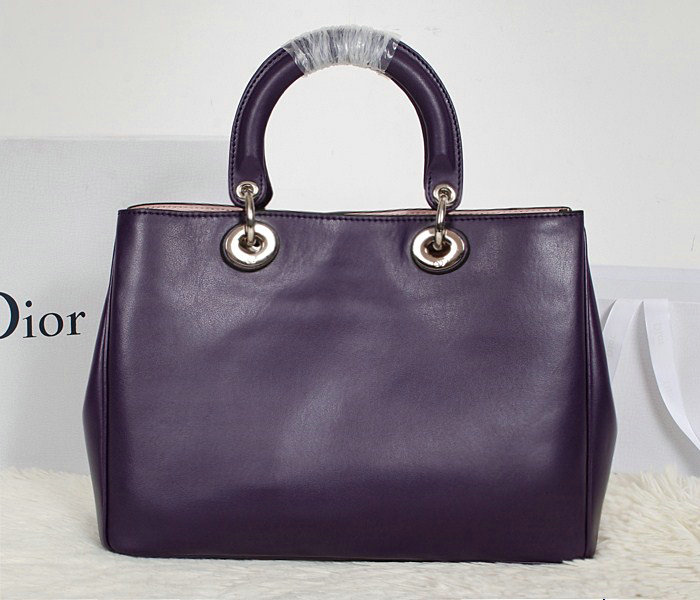 small Christian Dior diorissimo calfskin leather bag 0902 purple